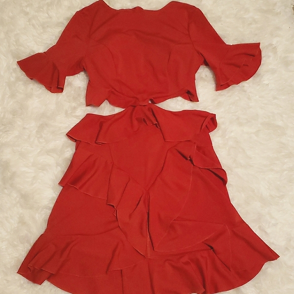 ASOS Ruffled Cut Out Dress - Picture 4 of 4